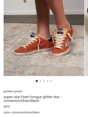 Golden Goose Super-Star Sneakers in Cinnamon with Silver Star